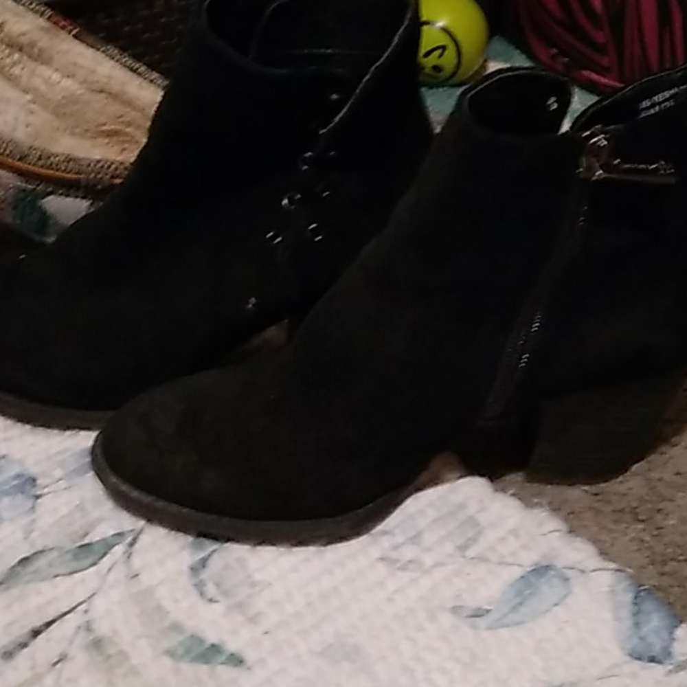 Zipper and lace up boots